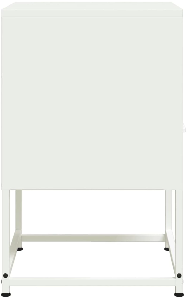 vidaXL Κομοδίνα 2 τεμ. Λευκό 36x39x60,5 εκ. από Χάλυβα