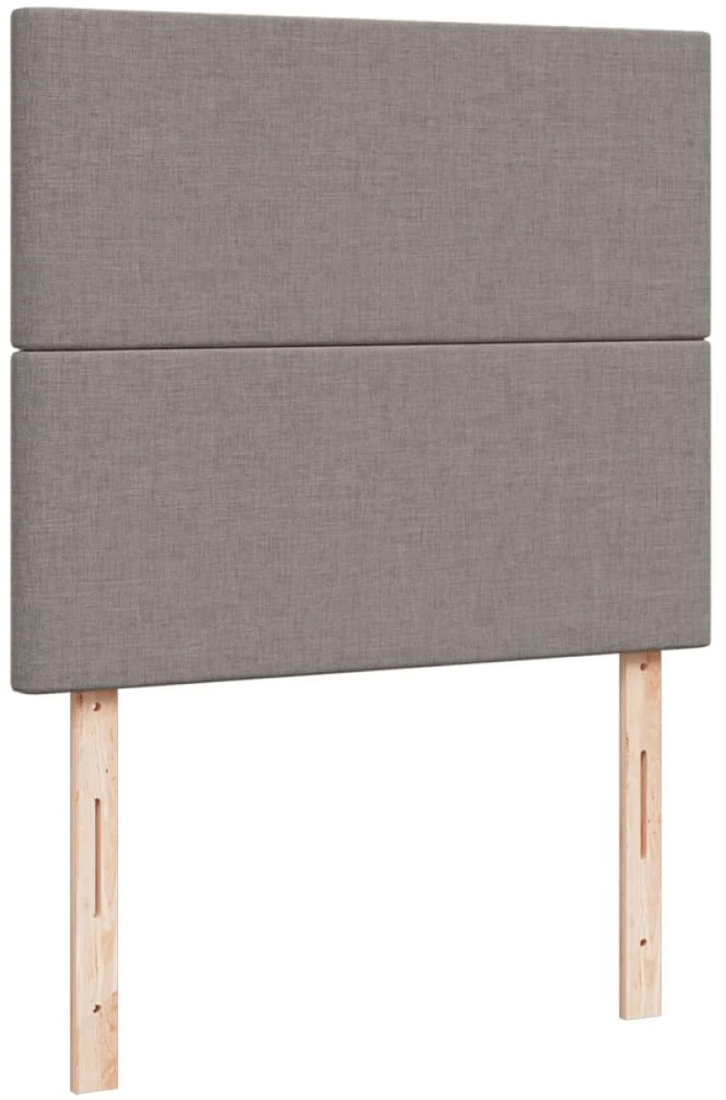 vidaXL Κρεβάτι Boxspring με Στρώμα Taupe 120x200 εκ. Υφασμάτινο