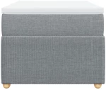 vidaXL Κρεβάτι Boxspring με Στρώμα Ανοιχτό Γκρι 90x190 εκ. Υφασμάτινο