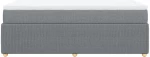 vidaXL Κρεβάτι Boxspring με Στρώμα Ανοιχτό Γκρι 90x190 εκ. Υφασμάτινο