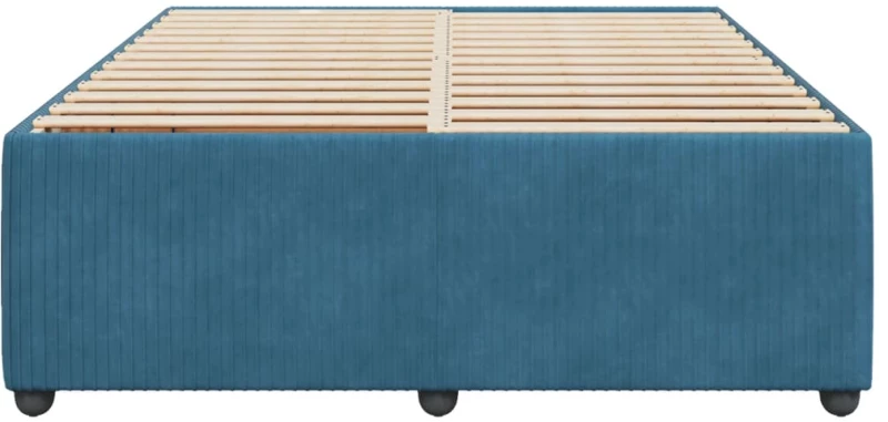 vidaXL Πλαίσιο Κρεβατιού Σκούρο Μπλε 140x200 εκ. Βελούδινο