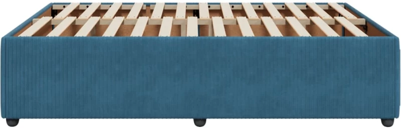 vidaXL Πλαίσιο Κρεβατιού Σκούρο Μπλε 140x200 εκ. Βελούδινο