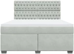 vidaXL Κρεβάτι Boxspring με Στρώμα Ανοιχτό Γκρι 180x200 εκ. Βελούδινο