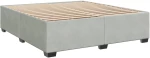 vidaXL Κρεβάτι Boxspring με Στρώμα Ανοιχτό Γκρι 180x200 εκ. Βελούδινο