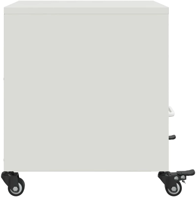 vidaXL Κομοδίνα 2 τεμ. Λευκό 36x39x43,5 εκ. από Χάλυβα