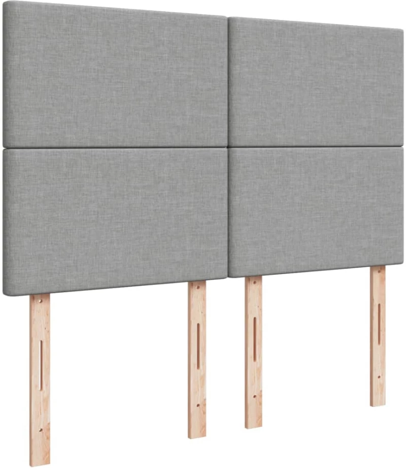 vidaXL Κρεβάτι Boxspring με Στρώμα Ανοιχτό Γκρι 140x200 εκ. Υφασμάτινο