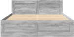 vidaXL Πλαίσιο Κρεβατιού με Κεφαλάρι Γκρι Sonoma 140x200εκ. Επεξ. Ξύλο