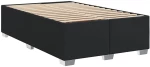 vidaXL Κρεβάτι Boxspring με Στρώμα Μαύρο 120x190εκ.από Συνθετικό Δέρμα
