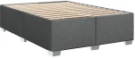 vidaXL Κρεβάτι Boxspring με Στρώμα Σκούρο Γκρι 140x200 εκ Υφασμάτινο