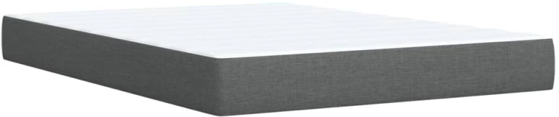vidaXL Κρεβάτι Boxspring με Στρώμα Σκούρο Γκρι 140x200 εκ Υφασμάτινο