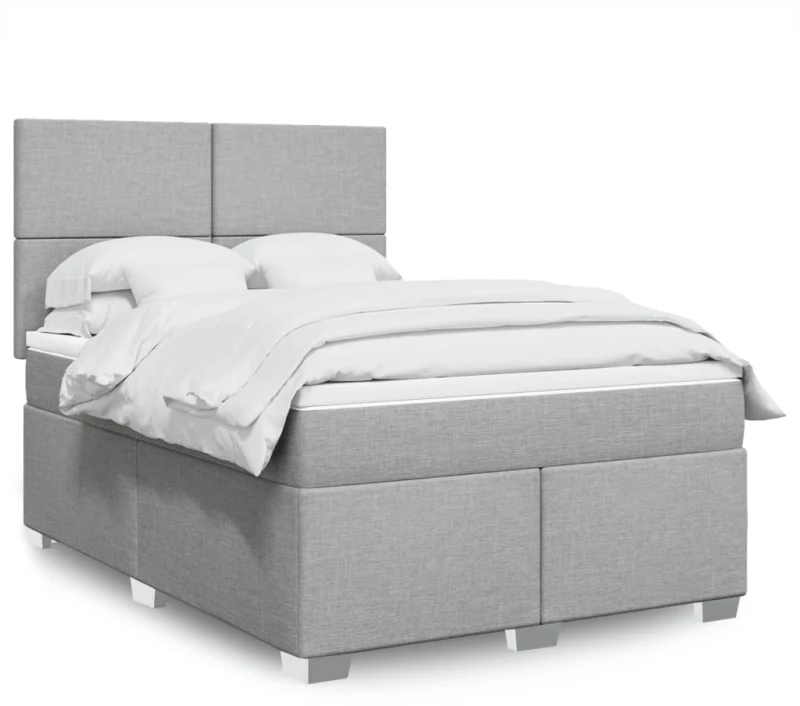 vidaXL Κρεβάτι Boxspring με Στρώμα Αν. Πράσινο 160x200εκ Υφασμάτινο