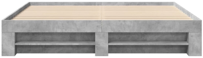 vidaXL Πλαίσιο Κρεβατιού Γκρι Σκυροδέματος 200x200 εκ. Επεξεργ. Ξύλο