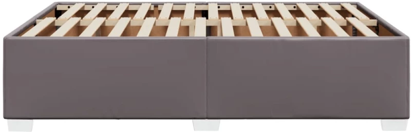 vidaXL Πλαίσιο Κρεβατιού Γκρι 140x190 εκ. από Συνθετικό Δέρμα