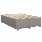 vidaXL Κρεβάτι Boxspring με Στρώμα Taupe 160x200 εκ. Υφασμάτινο