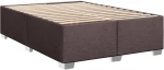 vidaXL Κρεβάτι Boxspring με Στρώμα Σκούρο Καφέ 140x200 εκ Υφασμάτινο