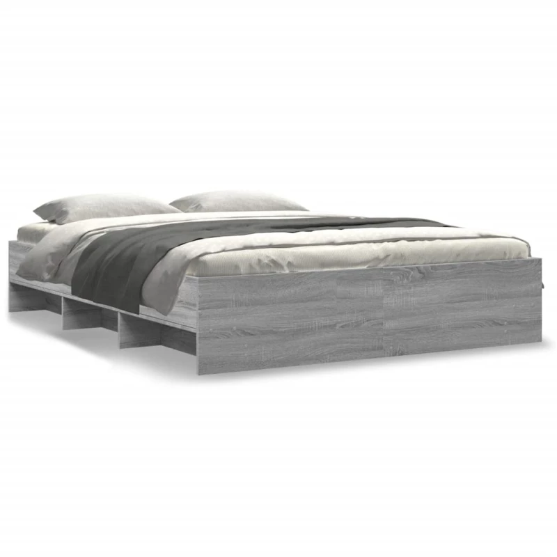 vidaXL Πλαίσιο Κρεβατιού Γκρι Sonoma 160x200 εκ. Επεξεργασμένο Ξύλο