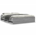 vidaXL Πλαίσιο Κρεβατιού Γκρι Sonoma 160x200 εκ. Επεξεργασμένο Ξύλο