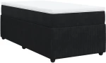 vidaXL Κρεβάτι Boxspring με Στρώμα Μαύρο 80 x 200 εκ. Βελούδινο