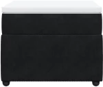 vidaXL Κρεβάτι Boxspring με Στρώμα Μαύρο 80 x 200 εκ. Βελούδινο