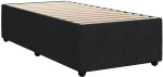 vidaXL Κρεβάτι Boxspring με Στρώμα Μαύρο 80 x 200 εκ. Βελούδινο
