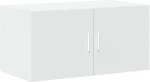 vidaXL Ραφιέρα με Ντουλάπια Λευκή 80x42,5x225 εκ. από Επεξ. Ξύλο