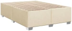 vidaXL Κρεβάτι Boxspring με Στρώμα Κρεμ 140x200 εκ. Υφασμάτινο