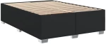 vidaXL Κρεβάτι Boxspring με Στρώμα Μαύρο 140x200εκ.από Συνθετικό Δέρμα
