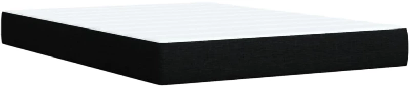 vidaXL Κρεβάτι Boxspring με Στρώμα Μαύρο 140x200 εκ. Υφασμάτινο