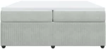 vidaXL Κρεβάτι Boxspring με Στρώμα Ανοιχτό Γκρι 200x200 εκ. Βελούδινο
