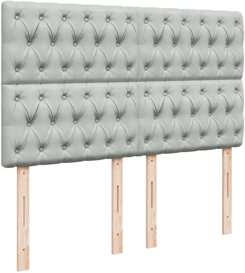 vidaXL Κρεβάτι Boxspring με Στρώμα Ανοιχτό Γκρι 160x200 εκ. Βελούδινο
