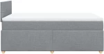 vidaXL Κρεβάτι Boxspring με Στρώμα Ανοιχτό Γκρι 120x200 εκ. Υφασμάτινο