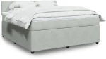 vidaXL Κρεβάτι Boxspring με Στρώμα Ανοιχτό Γκρι 180x200 εκ. Βελούδινο