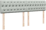 vidaXL Κρεβάτι Boxspring με Στρώμα Ανοιχτό Γκρι 200x200 εκ. Βελούδινο