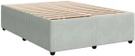 vidaXL Κρεβάτι Boxspring με Στρώμα Ανοιχτό Γκρι 140x190 εκ. Βελούδινο