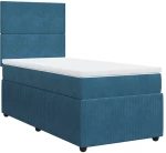 vidaXL Κρεβάτι Boxspring με Στρώμα Σκούρο Μπλε 80 x 200 εκ. Βελούδινο