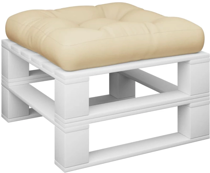 vidaXL Μαξιλάρι Παλέτας Μπεζ 58 x 58 x 10 εκ. Υφασμάτινο