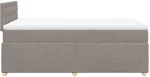 vidaXL Κρεβάτι Boxspring με Στρώμα Taupe 120x200 εκ. Υφασμάτινο