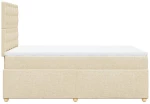 vidaXL Κρεβάτι Boxspring με Στρώμα Κρεμ 120x190 εκ. Υφασμάτινο