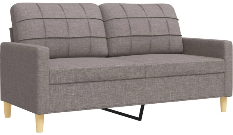 vidaXL Σαλόνι Σετ 4 Τεμαχίων Taupe Ύφασμα + Μαξιλάρια/Υποπόδιο