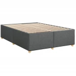 vidaXL Κρεβάτι Boxspring με Στρώμα Σκούρο Γκρι 140x190 εκ. Υφασμάτινο