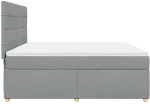 vidaXL Κρεβάτι Boxspring με Στρώμα Ανοιχτό Γκρι 180x200 εκ. Υφασμάτινο