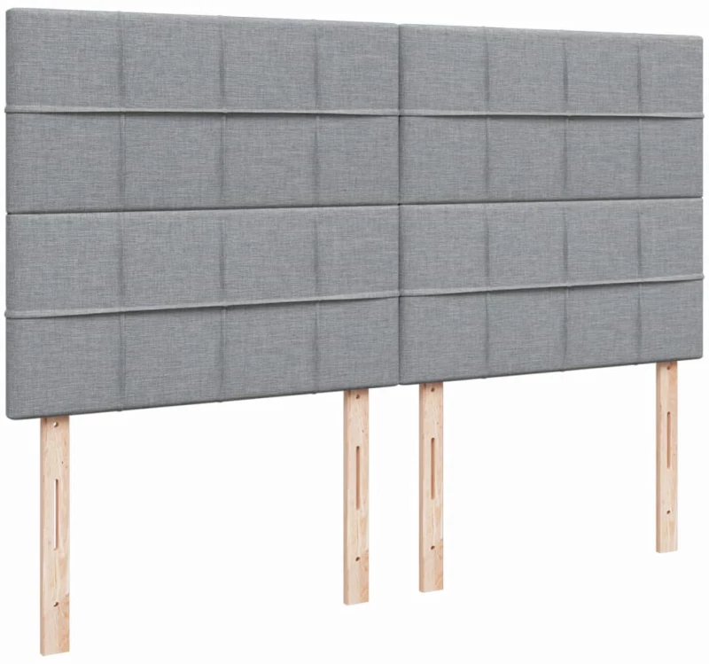 vidaXL Κρεβάτι Boxspring με Στρώμα Ανοιχτό Γκρι 180x200 εκ. Υφασμάτινο