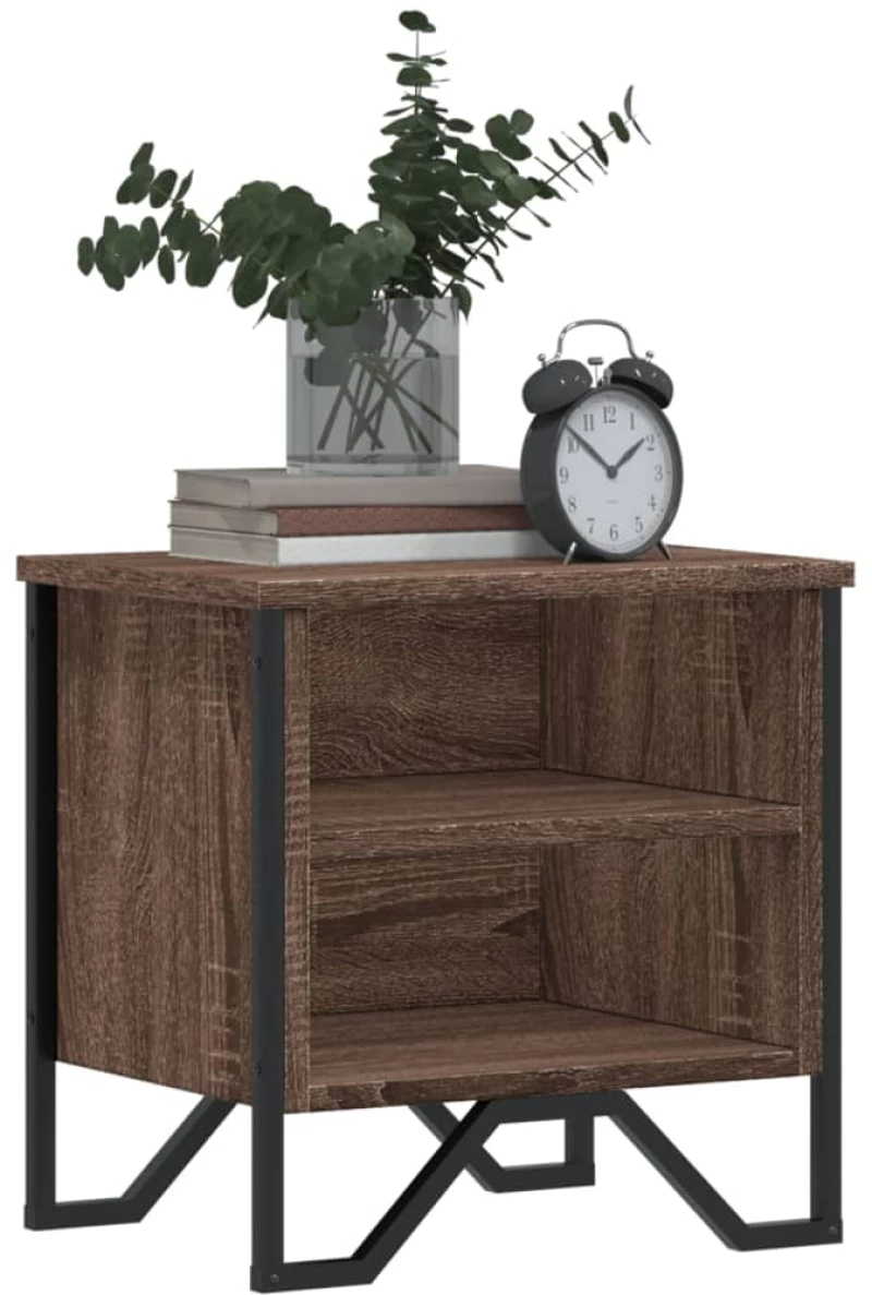 vidaXL Κομοδίνο Χρώμα Καφέ Δρυς 40 x 30 x 40 εκ. Επεξεργασμένο Ξύλο