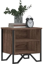 vidaXL Κομοδίνο Χρώμα Καφέ Δρυς 40 x 30 x 40 εκ. Επεξεργασμένο Ξύλο