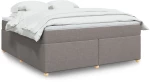 vidaXL Κρεβάτι Boxspring με Στρώμα Taupe 180x200 εκ. Υφασμάτινο