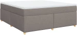 vidaXL Κρεβάτι Boxspring με Στρώμα Taupe 180x200 εκ. Υφασμάτινο