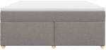 vidaXL Κρεβάτι Boxspring με Στρώμα Taupe 180x200 εκ. Υφασμάτινο
