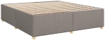 vidaXL Κρεβάτι Boxspring με Στρώμα Taupe 180x200 εκ. Υφασμάτινο