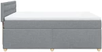 vidaXL Κρεβάτι Boxspring με Στρώμα Ανοιχτό Γκρι 140x200 εκ. Υφασμάτινο