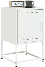 vidaXL Κομοδίνα 2 τεμ. Λευκό 36x39x60,5 εκ. από Χάλυβα